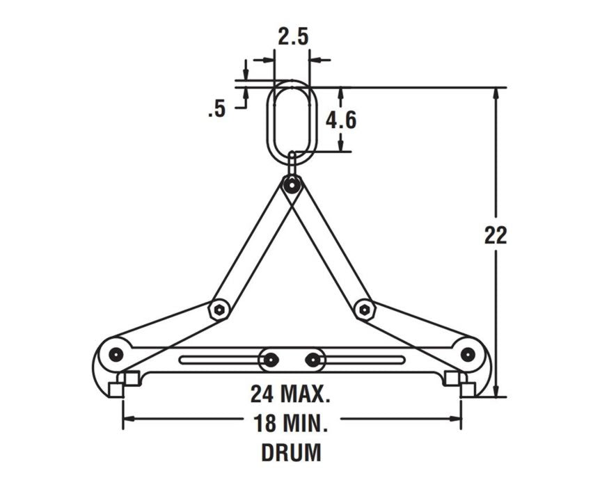 Caldwell 150-1 Vertical Drum Grab, 1t capacity