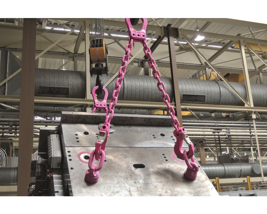 Adjustable two leg chain sling - 2,000lb capacity - grade 100