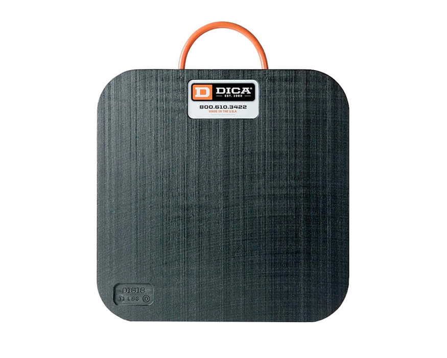 DICA D1818-1.5 SafetyTech Crane Outrigger Pad 18"x18"x1.5" 55,000lb capacity (Black)