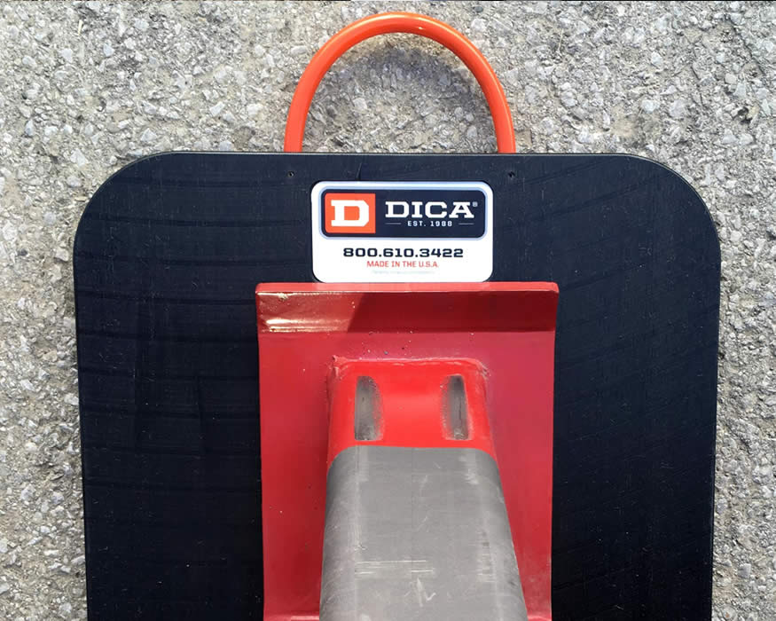 DICA D2424 SafetyTech Crane Outrigger Pad 24"x24"x1" 60,000lb capacity (Black)
