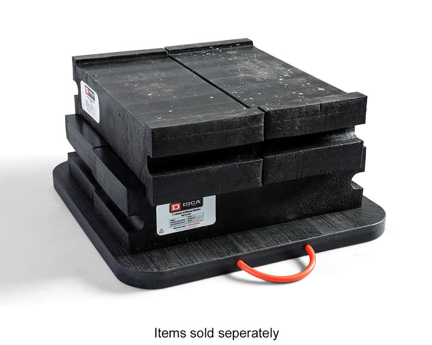 DICA PSC-SL-150 ProStack Cribbing Blocks 100,000lb capacity with slot lock one side (Black)