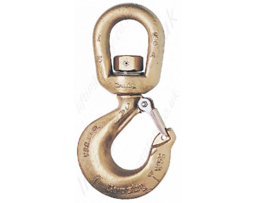 Crosby 1048666 Swivel Hook,Carbon Steel,20,000 lb.,Red